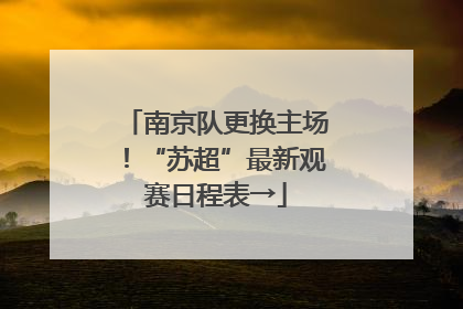 南京队更换主场！“苏超”最新观赛日程表→