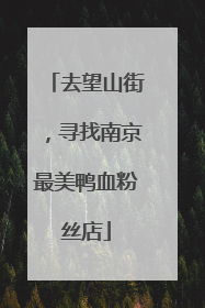 去望山街，寻找南京最美鸭血粉丝店