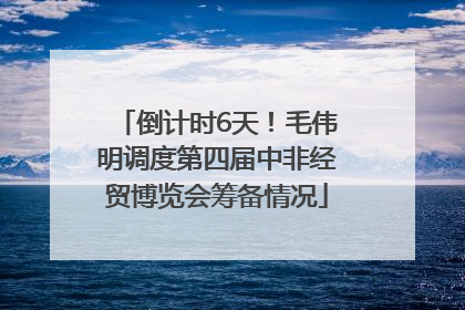 倒计时6天！毛伟明调度第四届中非经贸博览会筹备情况
