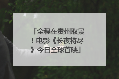 全程在贵州取景！电影《长夜将尽》今日全球首映
