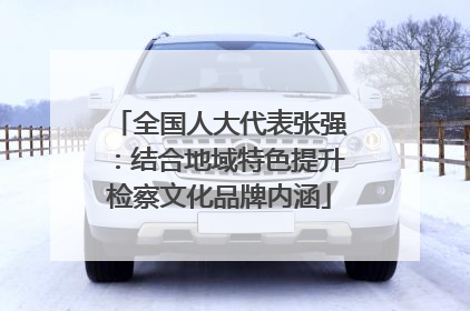 全国人大代表张强：结合地域特色提升检察文化品牌内涵
