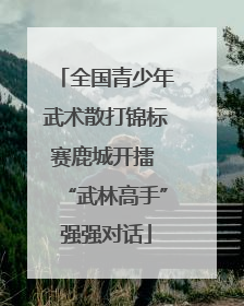 全国青少年武术散打锦标赛鹿城开擂 “武林高手”强强对话