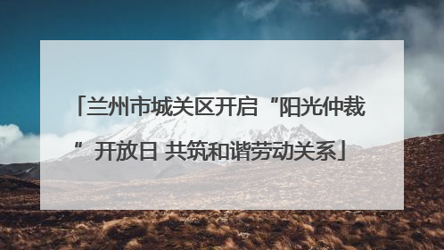 兰州市城关区开启“阳光仲裁”开放日 共筑和谐劳动关系