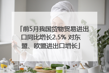 前5月我国货物贸易进出口同比增长2.5% 对东盟、欧盟进出口增长