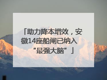 助力降本增效，安徽14座船闸已纳入“最强大脑”