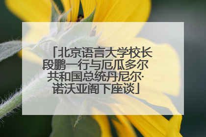 北京语言大学校长段鹏一行与厄瓜多尔共和国总统丹尼尔·诺沃亚阁下座谈