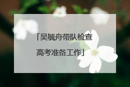 吴毓舟带队检查高考准备工作