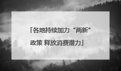各地持续加力“两新”政策 释放消费潜力