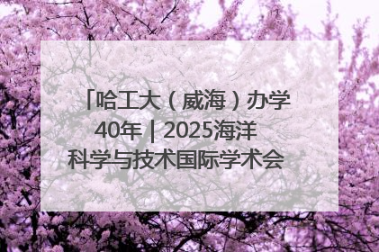 哈工大（威海）办学40年｜2025海洋科学与技术国际学术会议在威海召开