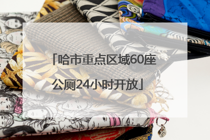 哈市重点区域60座公厕24小时开放