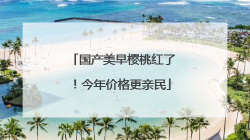 国产美早樱桃红了！今年价格更亲民