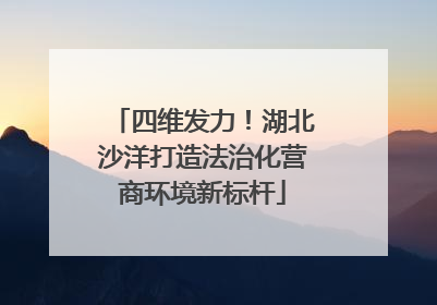 四维发力！湖北沙洋打造法治化营商环境新标杆
