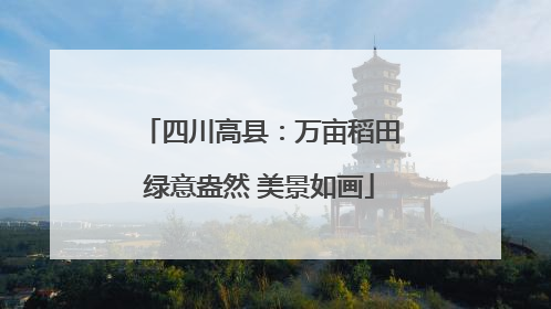 四川高县：万亩稻田绿意盎然 美景如画