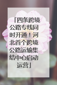 四条跨境公路专线同时开通！河北首个跨境公路运输集结中心启动运营