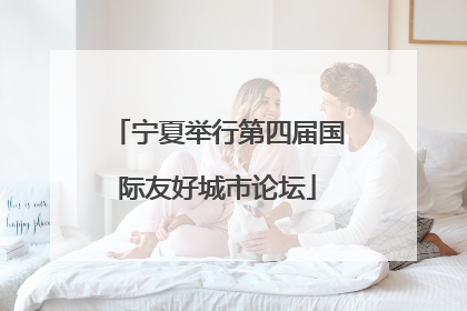 宁夏举行第四届国际友好城市论坛