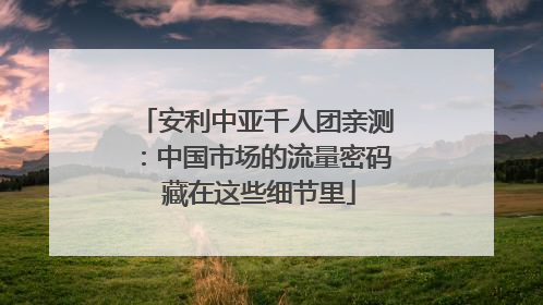 安利中亚千人团亲测：中国市场的流量密码 藏在这些细节里