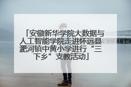 安徽新华学院大数据与人工智能学院走进怀远县淝河镇中黄小学进行“三下乡”支教活动