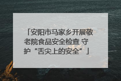 安阳市马家乡开展敬老院食品安全检查 守护“舌尖上的安全”