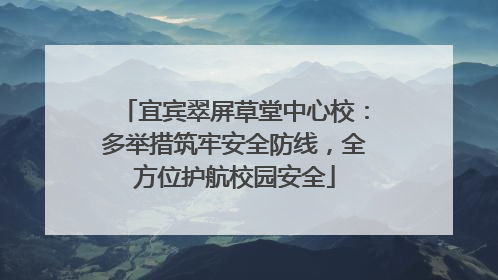 宜宾翠屏草堂中心校：多举措筑牢安全防线，全方位护航校园安全