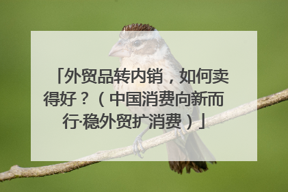 外贸品转内销，如何卖得好？（中国消费向新而行·稳外贸扩消费）