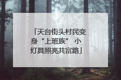 天台街头村民变身“上班族” 小灯具照亮共富路