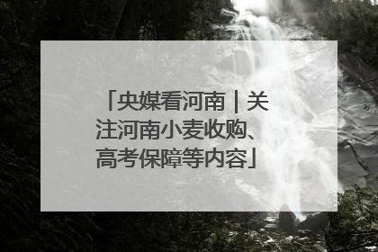 央媒看河南｜关注河南小麦收购、高考保障等内容
