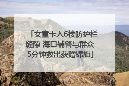 女童卡入6楼防护栏缝隙 海口辅警与群众5分钟救出获赠锦旗