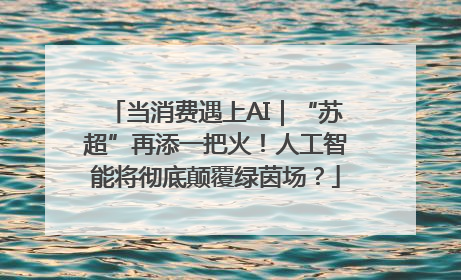 当消费遇上AI｜“苏超”再添一把火！人工智能将彻底颠覆绿茵场？