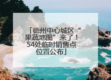 德州中心城区“果蔬地图”来了！54处临时销售点位置公布