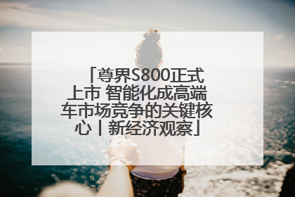 尊界S800正式上市 智能化成高端车市场竞争的关键核心丨新经济观察