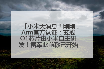 小米大消息！刚刚，Arm官方认证：玄戒O1芯片由小米自主研发！雷军此前称已开始大规模量产