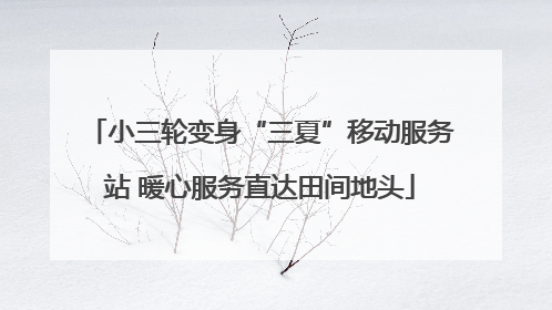 小三轮变身“三夏”移动服务站 暖心服务直达田间地头