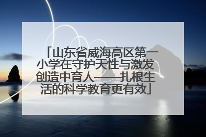 山东省威海高区第一小学在守护天性与激发创造中育人——扎根生活的科学教育更有效