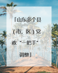 山东多个县（市、区）党政“一把手”调整