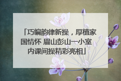 巧编韵律新操，厚植家国情怀 眉山彭山一小室内课间操精彩亮相
