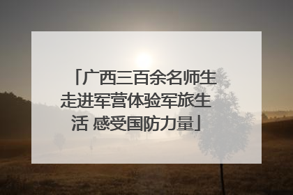 广西三百余名师生走进军营体验军旅生活 感受国防力量