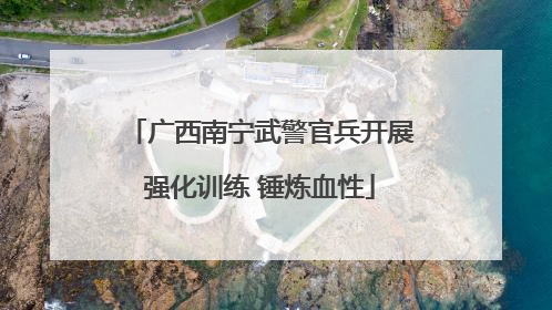 广西南宁武警官兵开展强化训练 锤炼血性