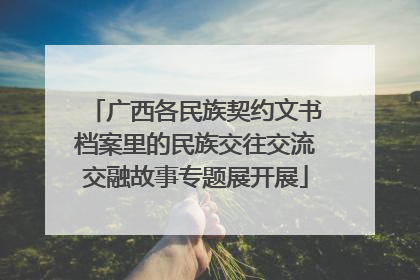 广西各民族契约文书档案里的民族交往交流交融故事专题展开展