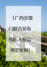 广西多部门联合发布残疾人权益典型案例