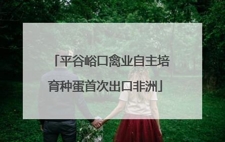 平谷峪口禽业自主培育种蛋首次出口非洲