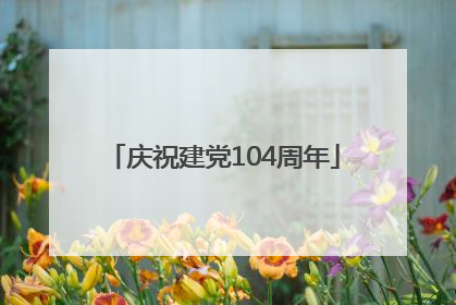 庆祝建党104周年