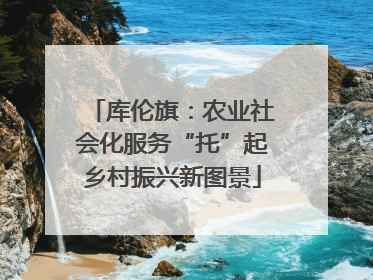 库伦旗：农业社会化服务“托”起乡村振兴新图景