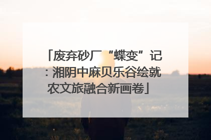 废弃砂厂“蝶变”记：湘阴中麻贝乐谷绘就农文旅融合新画卷