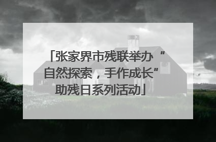 张家界市残联举办“自然探索，手作成长”助残日系列活动