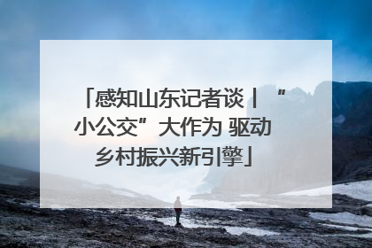 感知山东记者谈丨“小公交”大作为 驱动乡村振兴新引擎