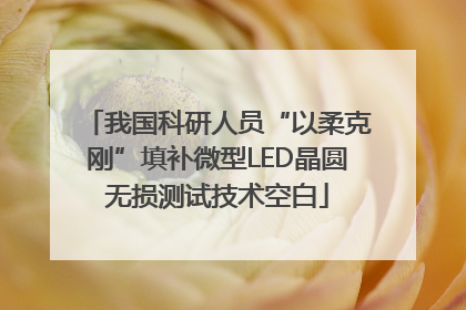 我国科研人员“以柔克刚”填补微型LED晶圆无损测试技术空白