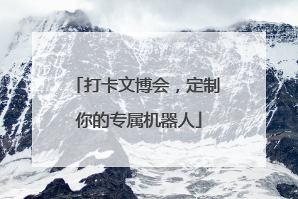 打卡文博会，定制你的专属机器人
