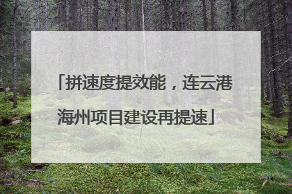 拼速度提效能，连云港海州项目建设再提速