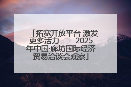 拓宽开放平台 激发更多活力——2025年中国·廊坊国际经济贸易洽谈会观察