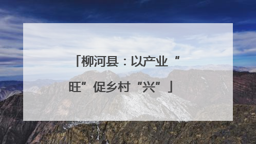 柳河县：以产业“旺”促乡村“兴”
